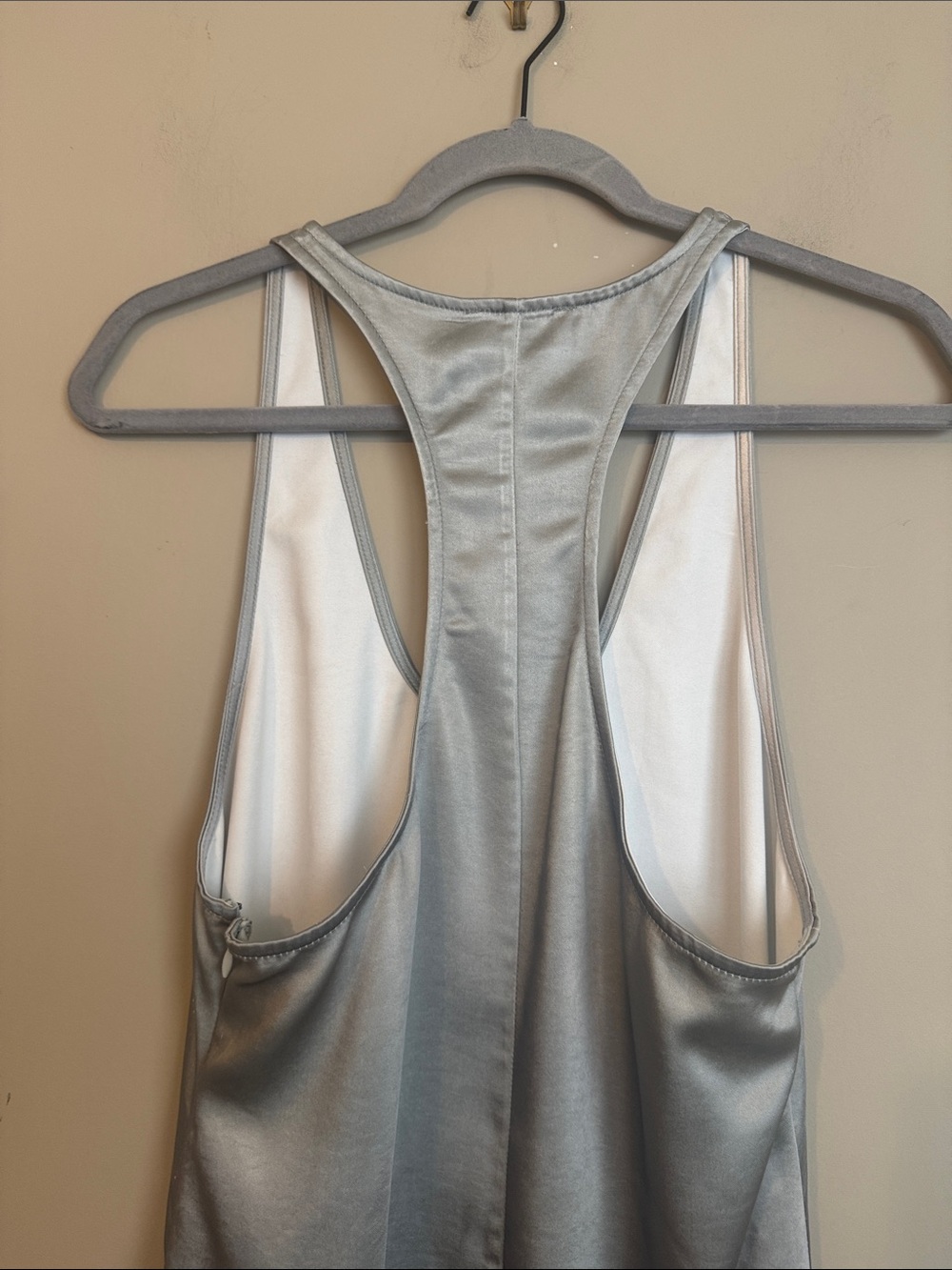 OPEN EDIT Racerback Satin Maxi Dress In Green Ombre, Size Medium - Picture 7 of 10